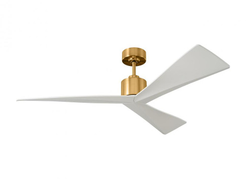 Adler 52-inch indoor/outdoor Energy Star ceiling fan in burnished brass finish (6|3ADR52BBS)