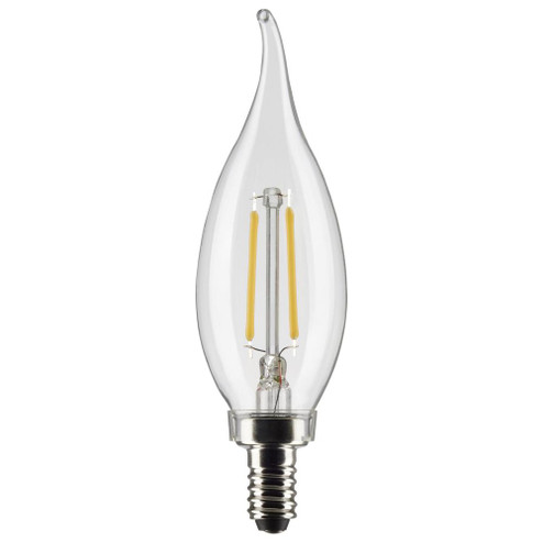 3 Watt CA10 LED Filament; Clear; Candelabra Base; 2700K; 200 Lumens; 120 Volt; 2-Pack (27|S21839)