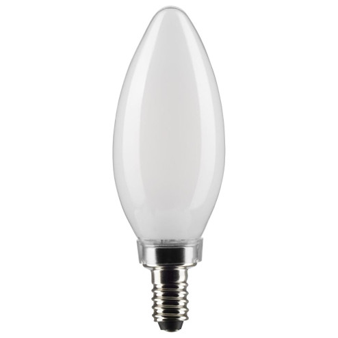 4 Watt B11 LED Filament; Frosted; Candelabra Base; 3000K; 350 Lumens; 120 Volt; 4-Pack (27|S21825)