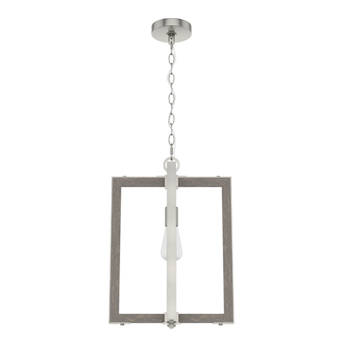 Hunter Woodburn Brushed Nickel 1 Light Pendant Ceiling Light Fixture (4797|19813)