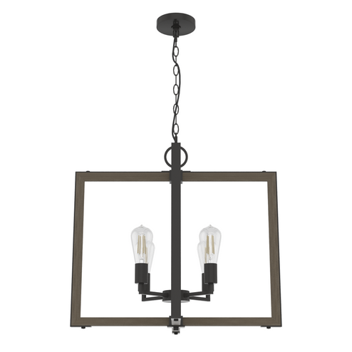 Hunter Woodburn Noble Bronze 4 Light Pendant Ceiling Light Fixture (4797|19808)