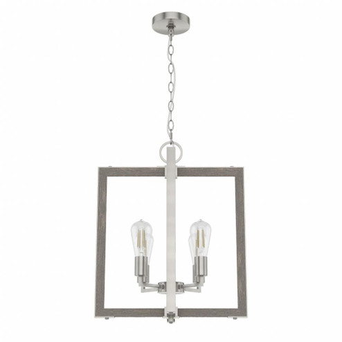 Hunter Woodburn Brushed Nickel 4 Light Pendant Ceiling Light Fixture (4797|19805)