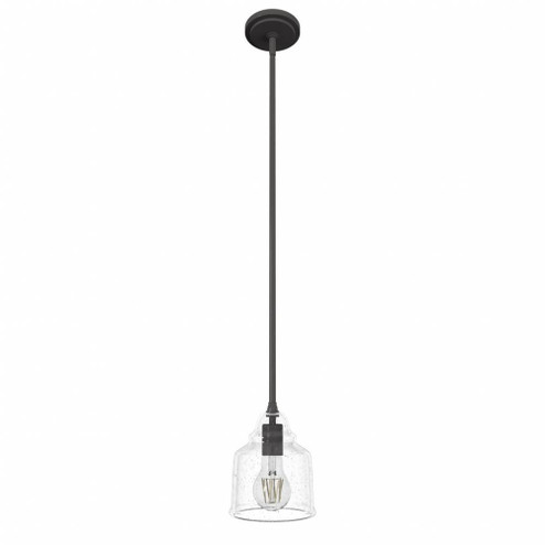 Hunter Dunshire Noble Bronze with Seeded Glass 1 Light Pendant Ceiling Light Fixture (4797|19657)
