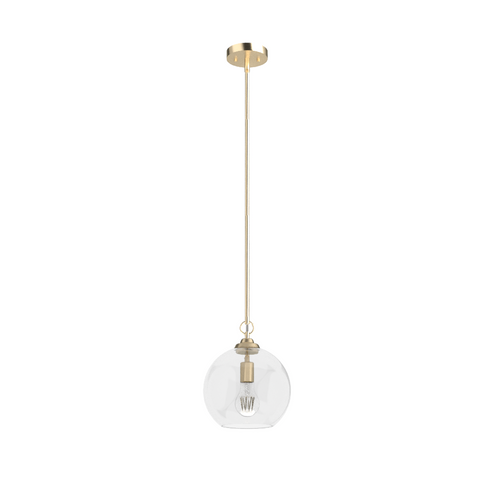 Hunter High Oaks Alturas Gold with Seeded Glass 1 Light Pendant Ceiling Light Fixture (4797|19559)