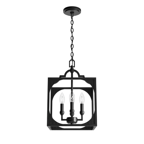 Hunter Highland Hill Rustic Iron 4 Light Pendant Ceiling Light Fixture (4797|19283)