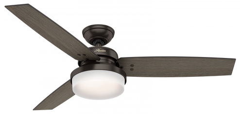 Hunter 52 inch Sentinel Premier Bronze Ceiling Fan with LED Light Kit and Handheld Remote (4797|59210)