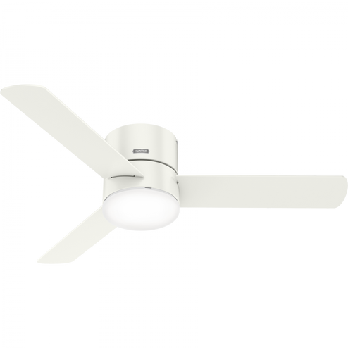 Hunter 52 inch Minimus Fresh White Low Profile Ceiling Fan with LED Light Kit and Handheld Remote (4797|51433)