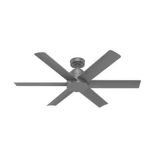 Hunter 52 inch Kennicott Matte Silver Damp Rated Ceiling Fan and Wall Control (4797|51179)