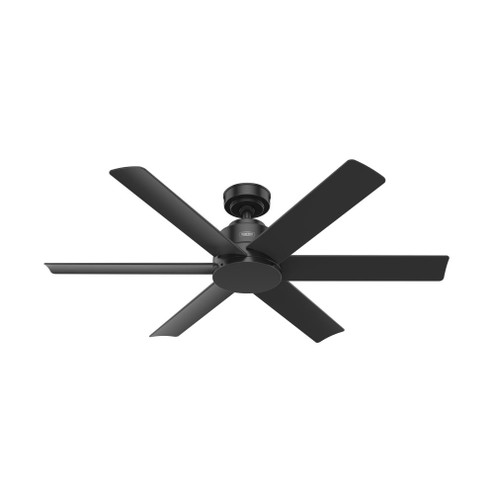 Hunter 52 inch Kennicott Matte Black Damp Rated Ceiling Fan and Wall Control (4797|51180)