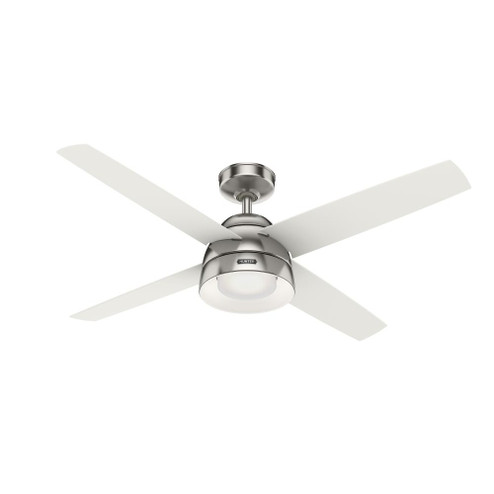 Hunter 52 inch Vicenza Brushed Nickel Ceiling Fan with LED Light Kit and Wall Control (4797|50907)