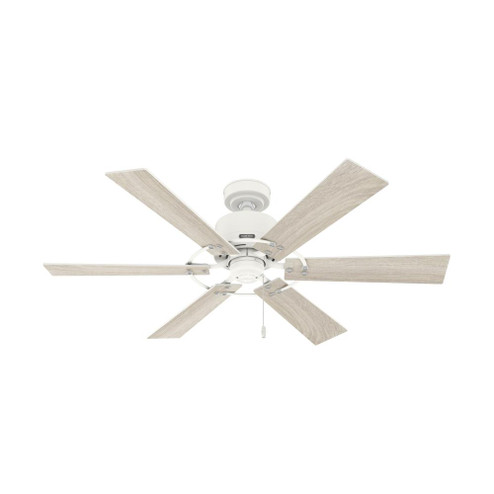 Hunter 52 inch Gilrock Matte White Ceiling Fan and Pull Chain (4797|52354)