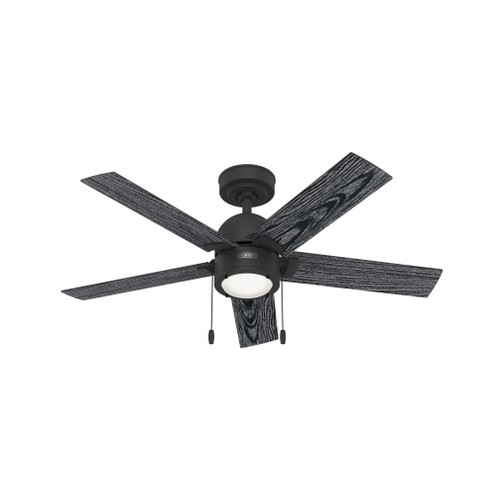 Hunter 44 inch Erling Matte Black Ceiling Fan with LED Light Kit and Pull Chain (4797|51707)