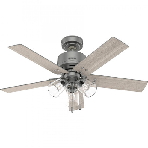 Hunter 44 inch Sencillo Matte Silver Ceiling Fan with LED Light Kit and Pull Chain (4797|51699)