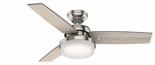 Hunter 44 inch Sentinel Brushed Nickel Ceiling Fan with LED Light Kit and Handheld Remote (4797|50394)
