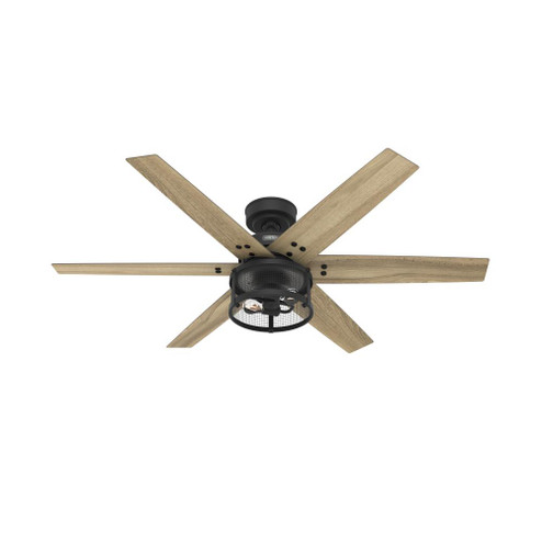 Hunter 52 inch Houston Matte Black Ceiling Fan with LED Light Kit and Handheld Remote (4797|51684)