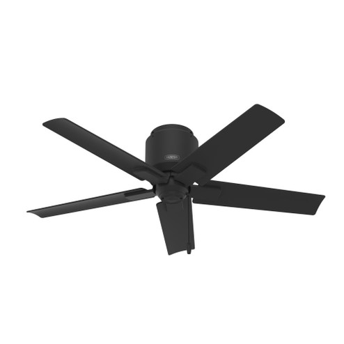 Hunter 44 inch Terrace Cove Matte Black Low Profile Damp Rated Ceiling Fan and Pull Chain (4797|51581)