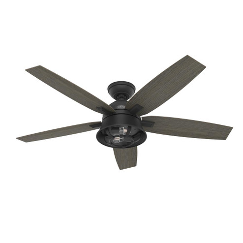Hunter 52 inch Hampshire Matte Black Ceiling Fan with LED Light Kit and Handheld Remote (4797|51579)