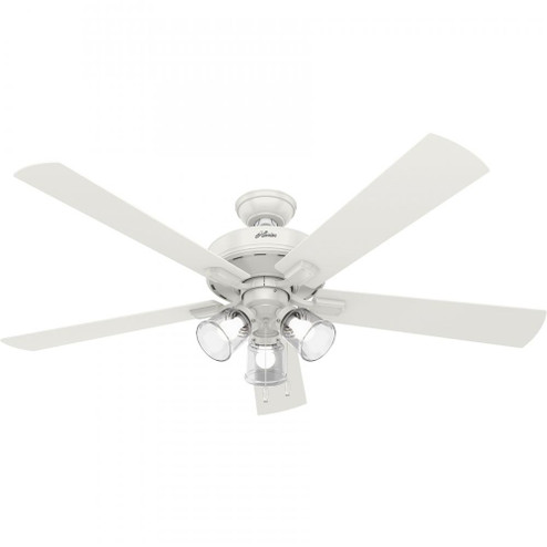 Hunter 60 inch Crestfield Fresh White Ceiling Fan with LED Light Kit and Pull Chain (4797|51103)