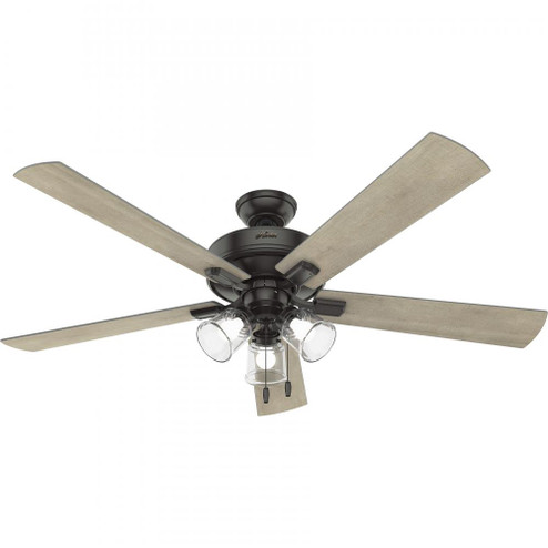 Hunter 60 inch Crestfield Noble Bronze Ceiling Fan with LED Light Kit and Pull Chain (4797|51099)