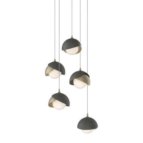 Brooklyn 5-Light Double Shade Pendant (65|131125-SKT-LONG-84-20-GG0711)