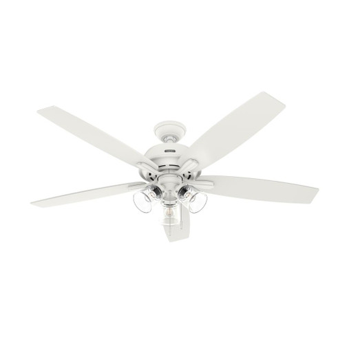Hunter 60 inch Dondra Matte White Ceiling Fan with LED Light Kit and Pull Chain (4797|52347)