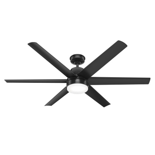 Hunter 60 inch Skysail Matte Black WeatherMax Indoor / Outdoor Ceiling Fan with LED Light Kit and Wa (4797|51875)