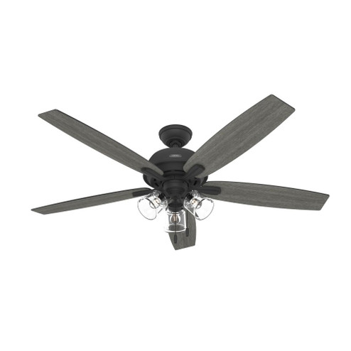 Hunter 60 inch Dondra Matte Black Ceiling Fan with LED Light Kit and Pull Chain (4797|51614)