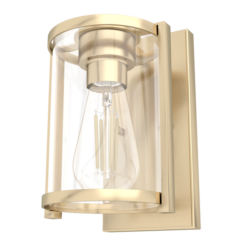 Hunter Astwood Alturas Gold with Clear Glass 1 Light Sconce Wall Light Fixture (4797|19962)