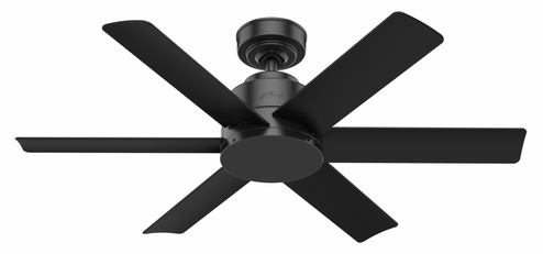 Hunter 44 inch Kennicott Matte Black Damp Rated Ceiling Fan and Wall Control (4797|59613)