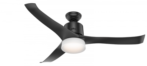 Hunter 54 inch Wi-Fi Symphony Matte Black Ceiling Fan with LED Light Kit and Handheld Remote (4797|59375)