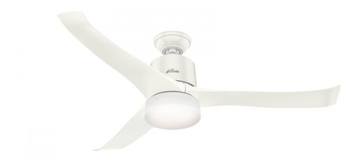 Hunter 54 inch Wi-Fi Symphony Fresh White Ceiling Fan with LED Light Kit and Handheld Remote (4797|59222)