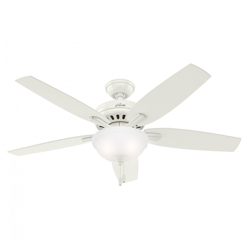 Hunter 52 inch Newsome Fresh White Ceiling Fan with LED Light Kit and Pull Chain (4797|53310)