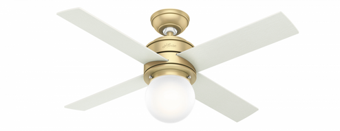 Hunter 44 inch Hepburn Modern Brass Ceiling Fan with LED Light Kit and Wall Control (4797|52313)