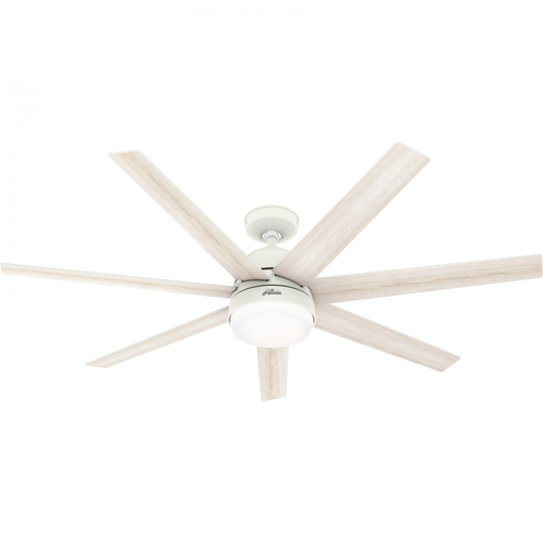 Hunter 60 inch Wi-Fi Phenomenon Matte White Ceiling Fan with LED Light Kit and Wall Control (4797|51375)