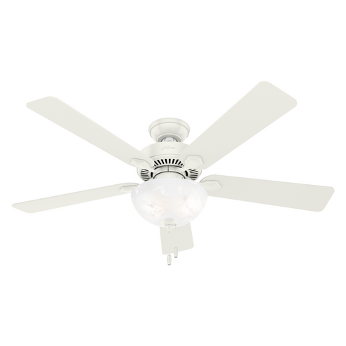 Hunter 52 inch Swanson Fresh White Ceiling Fan with LED Light Kit and Pull Chain (4797|50908)