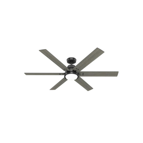 Hunter 60 inch Wi-Fi Gravity Matte Black Ceiling Fan with LED Light Kit and Handheld Remote (4797|51951)