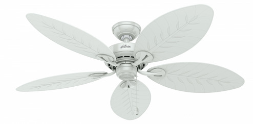 Hunter 54 inch Bayview White Damp Rated Ceiling Fan and Pull Chain (4797|50474)