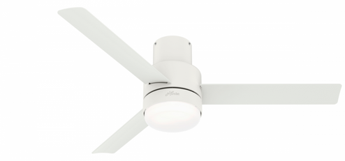 Hunter 52 inch Gilmour Matte White Low Profile Damp Rated Ceiling Fan with LED Light Kit and Handhel (4797|51840)