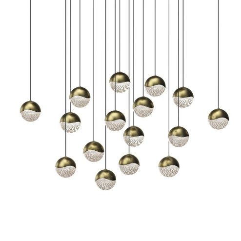 16-Light Square Medium LED Pendant (107|2923.14-MED)