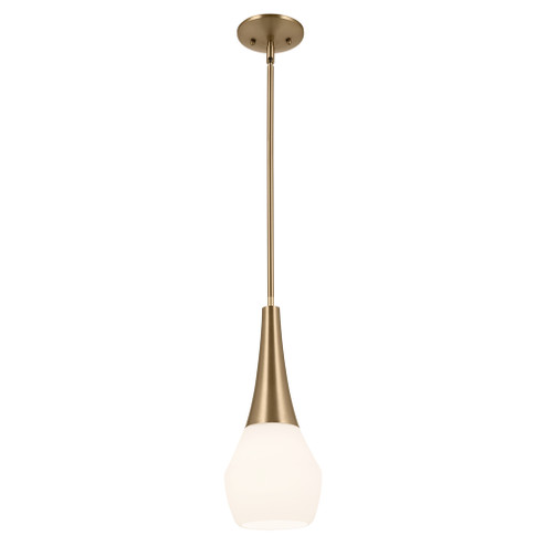Deela 17 Inch 1 Light Pendant with Satin Etched Cased Opal Glass in Champagne Bronze (10687|52529CPZ)