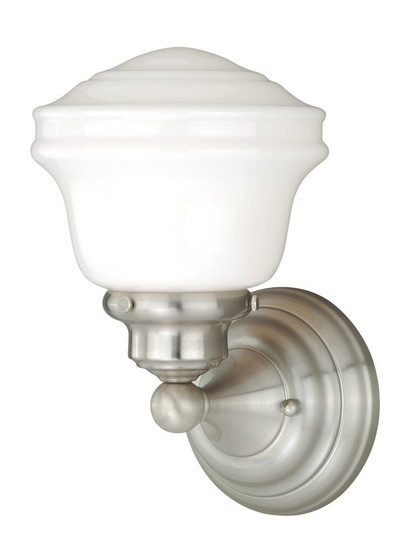 Huntley 1L Vanity Milk Glass Satin Nickel (51|W0167)