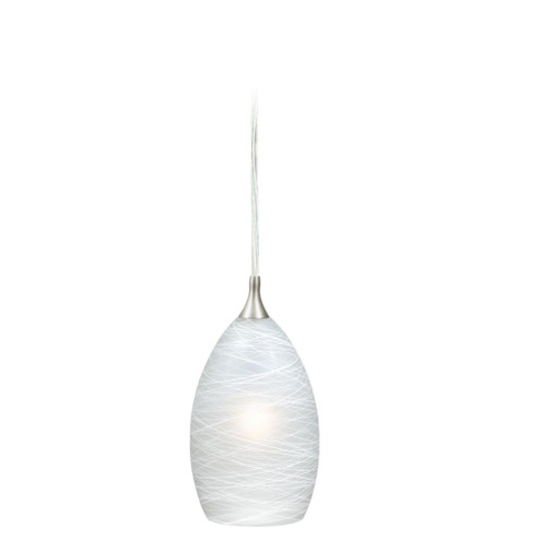 Milano 4.5-in Mini Pendant Cocoon Glass Satin Nickel (51|PD57111SN)
