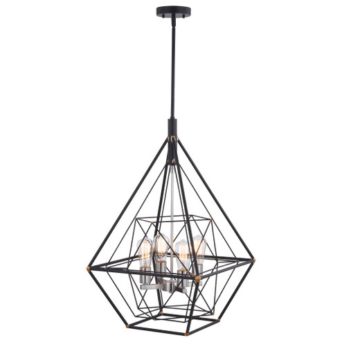 Bartlett 24 in. W 4 Light Pendant Oil Rubbed Bronze with Satin Nickel (51|P0328)