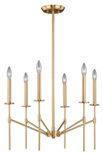 Kedzie 6L Chandelier Natural Brass (51|H0178)