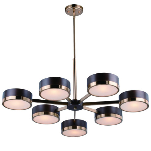 Madison 7L Chandelier Architectural Bronze and Natural Brass (51|H0219)