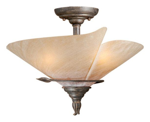 Capri 15-in Semi Flush Ceiling Light Black Walnut (51|CP-CFU150BW)