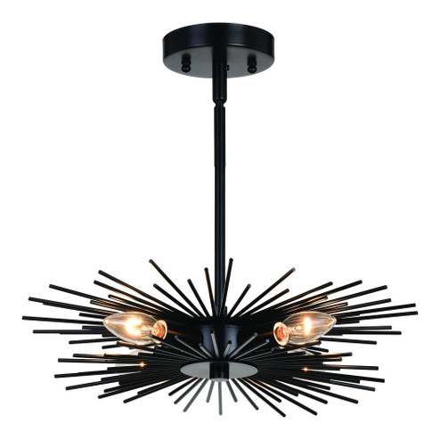 Nikko 16-in. 4 Light Semi-Flush Mount Matte Black (51|C0259)