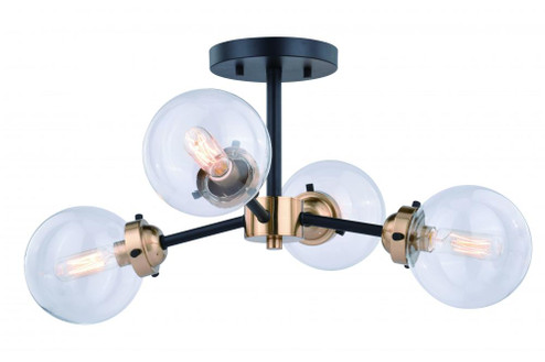 Orbit 20-in Semi Flush Ceiling Light Oil Rubbed Bronze and Muted Brass (51|C0194)