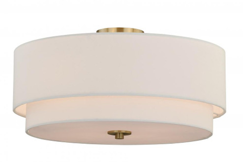 Burnaby 20.5-in Semi Flush Ceiling Light Matte Brass (51|C0112)