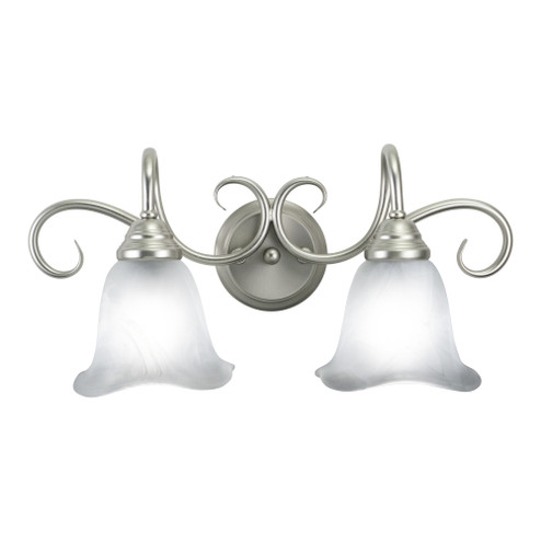 Bella 2 Light Brushed Nickel Bathroom Vanity Fixture (51|BL-VLD002BN)